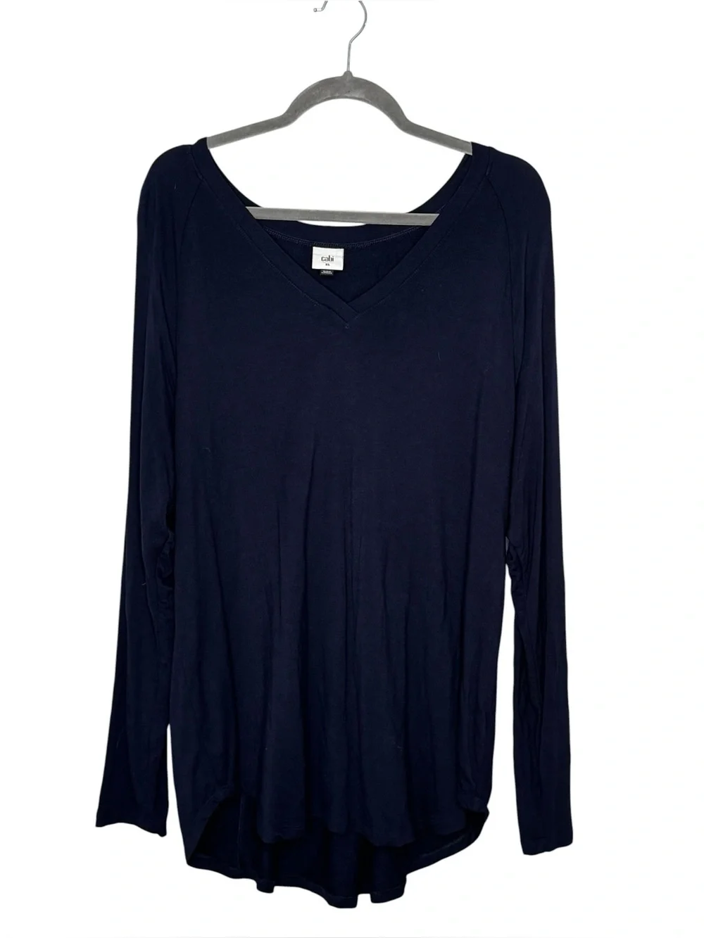 CAbi XL Recline Tee Shirt In Dark Sapphire. Back Tie. #4192. Rayon/Spandex